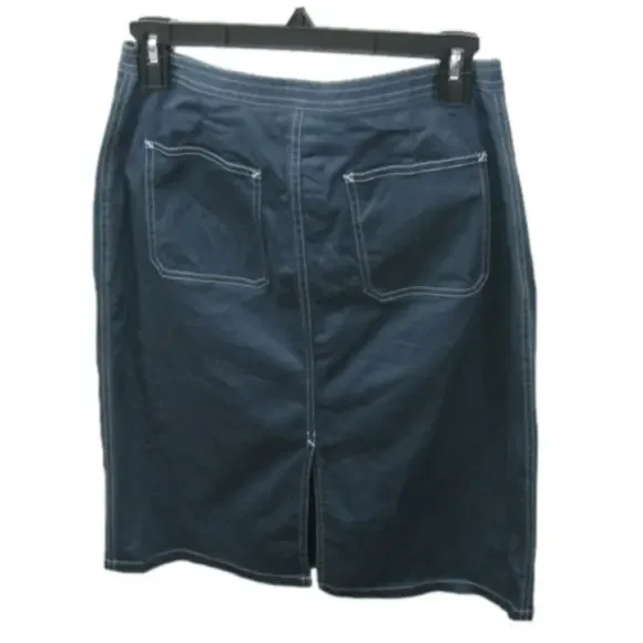 The Limited Slate Blue Cotton Skirt Size 6 - Picture 2 of 2
